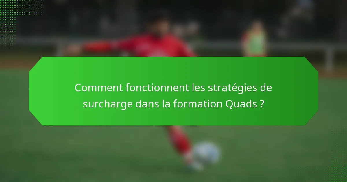 Comment fonctionnent les stratégies de surcharge dans la formation Quads ?