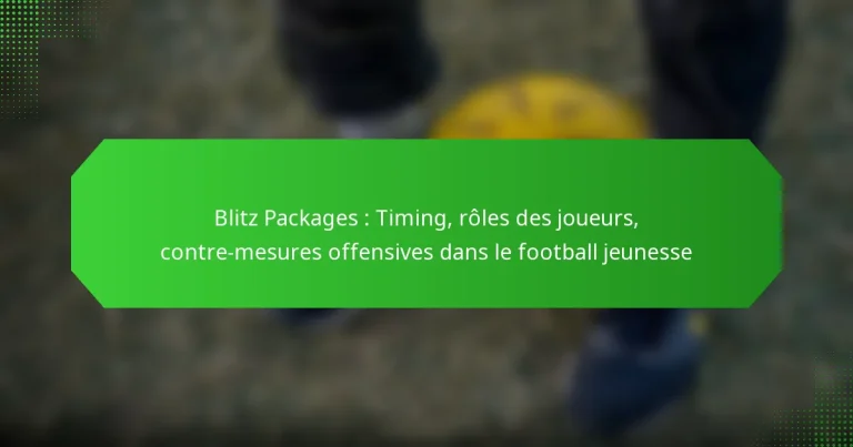 Blitz Packages : Timing, rôles des joueurs, contre-mesures offensives dans le football jeunesse