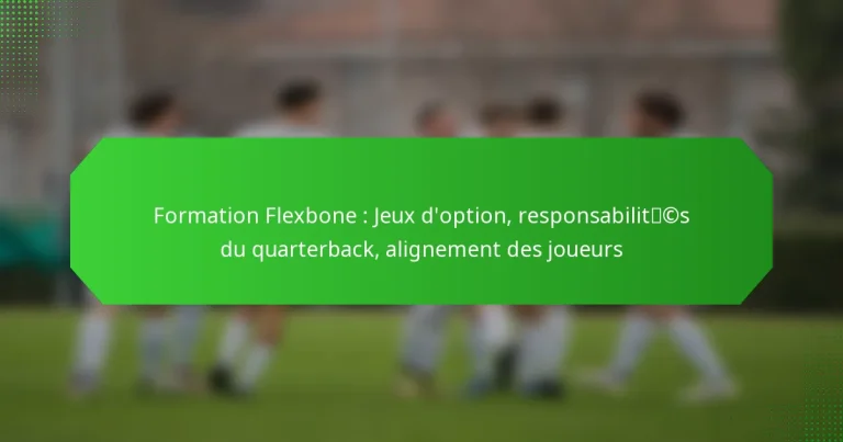 Formation Flexbone : Jeux d’option, responsabilités du quarterback, alignement des joueurs