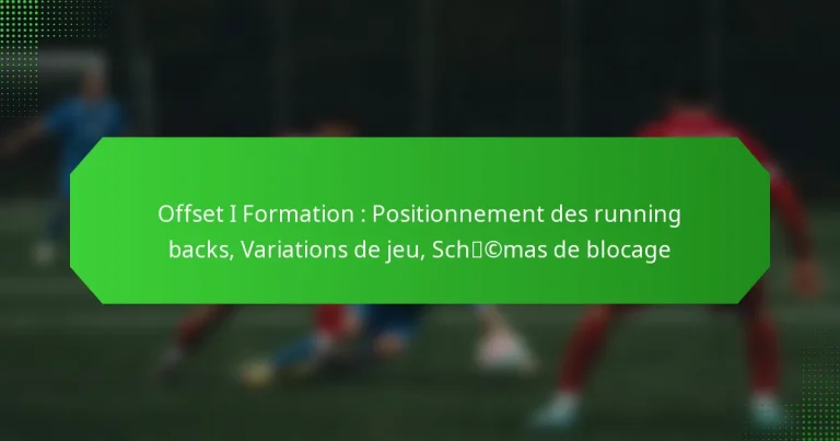 Offset I Formation : Positionnement des running backs, Variations de jeu, Schémas de blocage